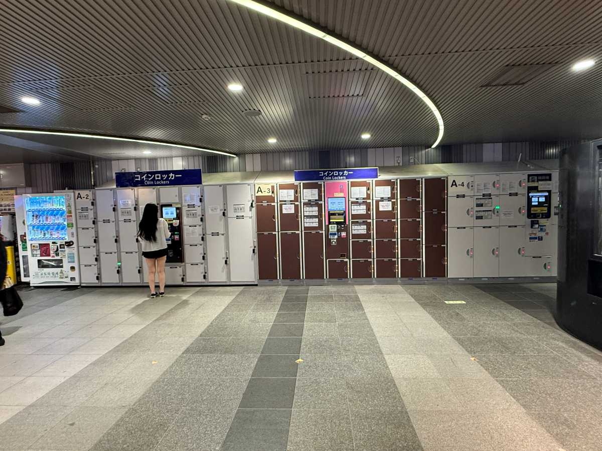 渋谷駅改札付近のコインロッカーとサイズ・料金案内